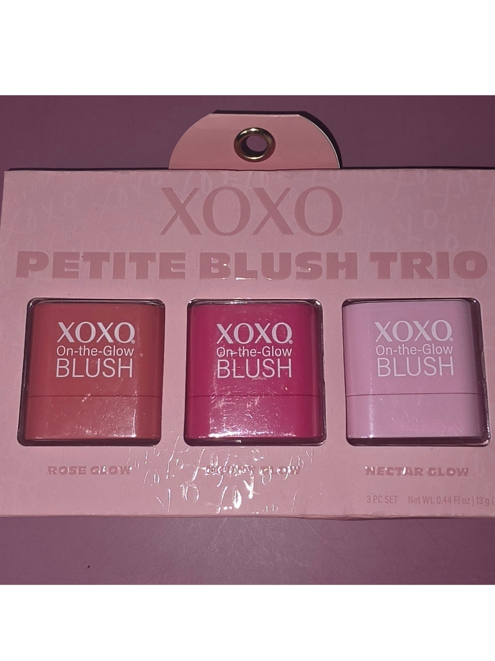 XOXO Petite Blush Trio — Rose Glow, Vivid Pink, Nectar Glow